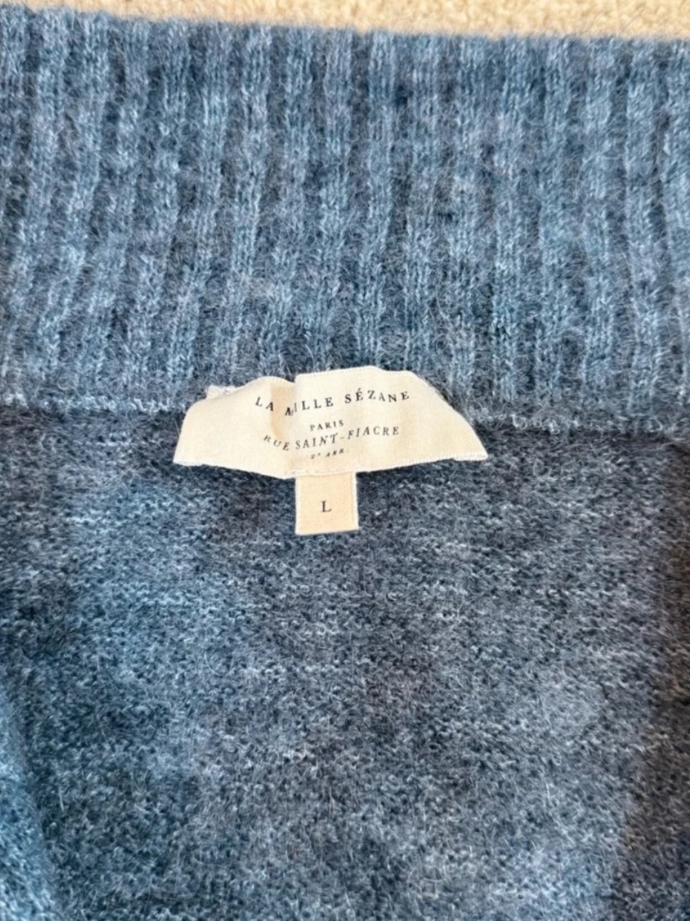 RARE Sezane Tobias Jumper in Blue Storm - Picture 7 of 12